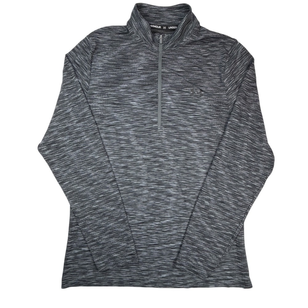 Under Armour Womens Tech Twist Half Zip Pullover Gray Space Dye Large